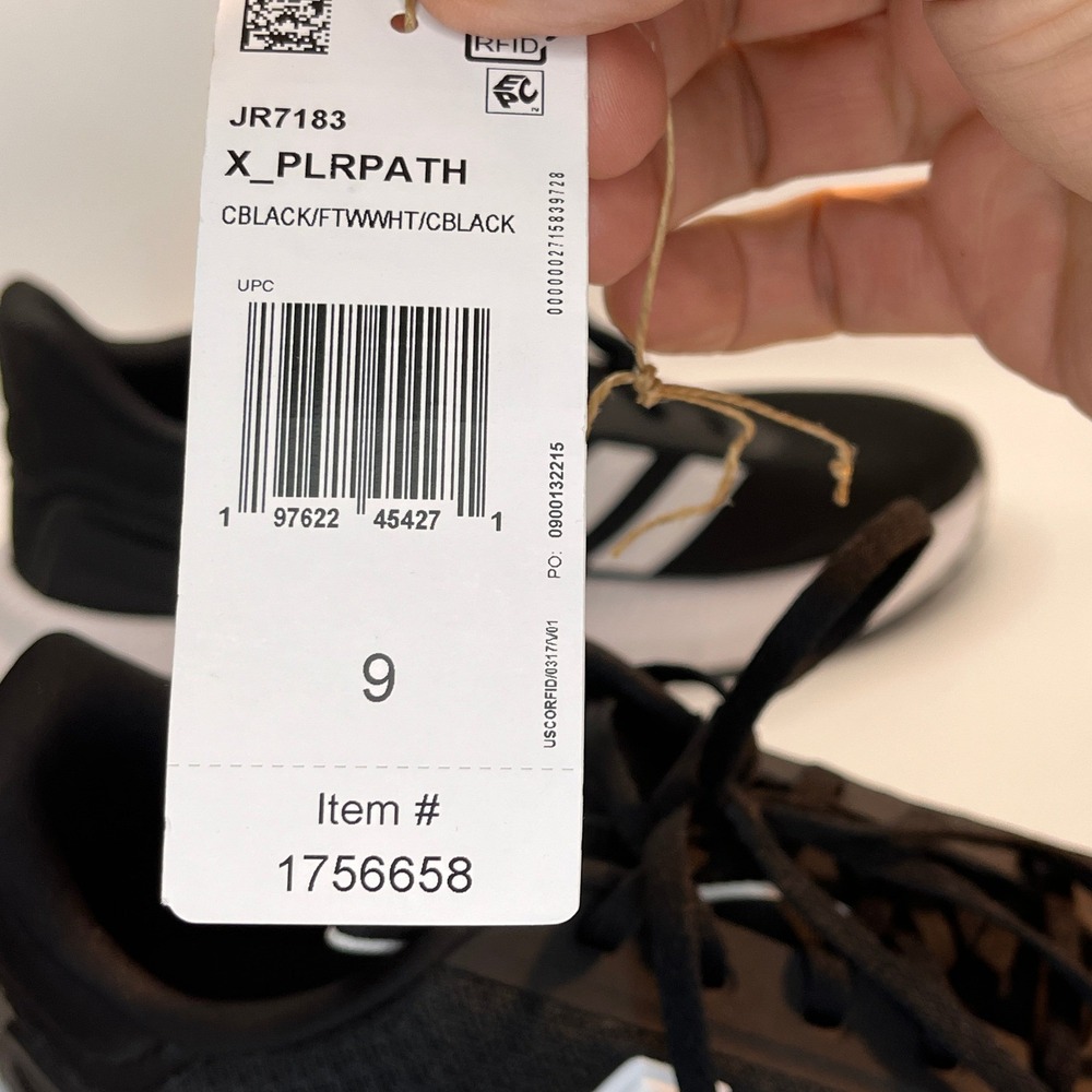 Adidas X_PLRPATH Mens Running Shoes Black White JR7183 Size 9 NEW w/o Box - Picture 6 of 8